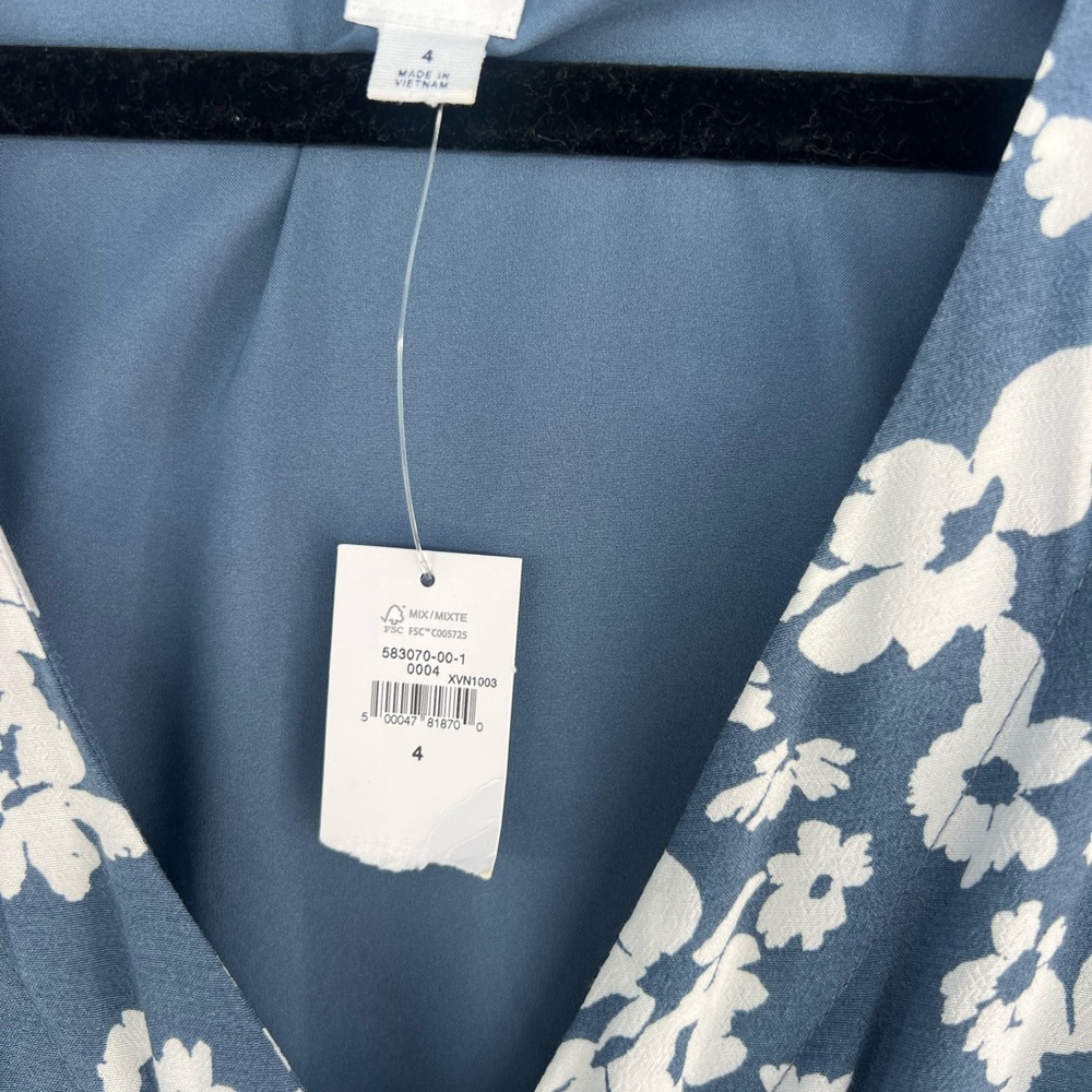 Gap Wrap Dress NWT in Periwinkle Blue - Picture 2 of 6